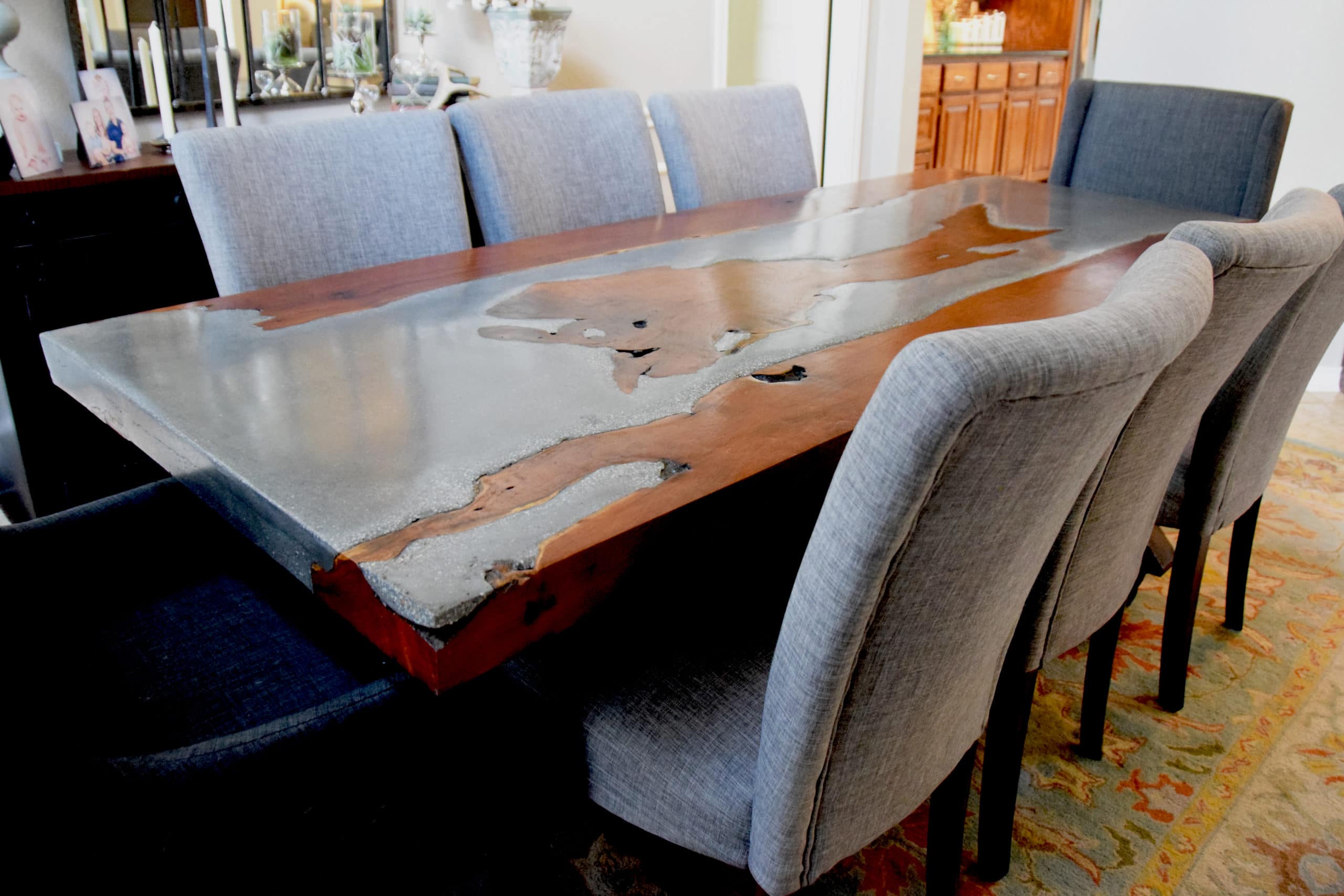 How to Make a DIY Concrete and Wood Dining Table Top￼