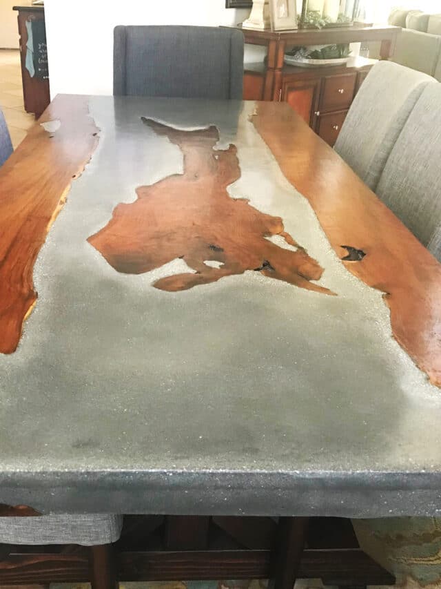 How to Make Concrete and Wood Dining Table