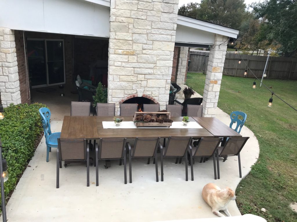 Big outdoor dining table best sale