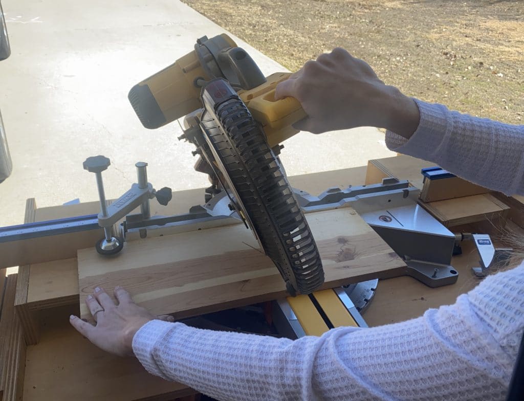 bevel cut on miter saw