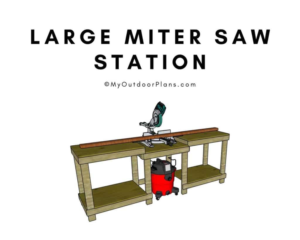 Miter Saw Table Workbench Plans Mobile and BuiltIn The Accent Piece