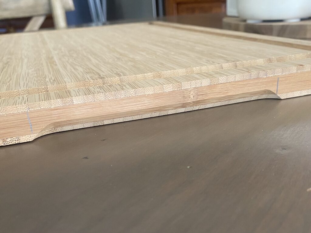 Routing cutting board handles