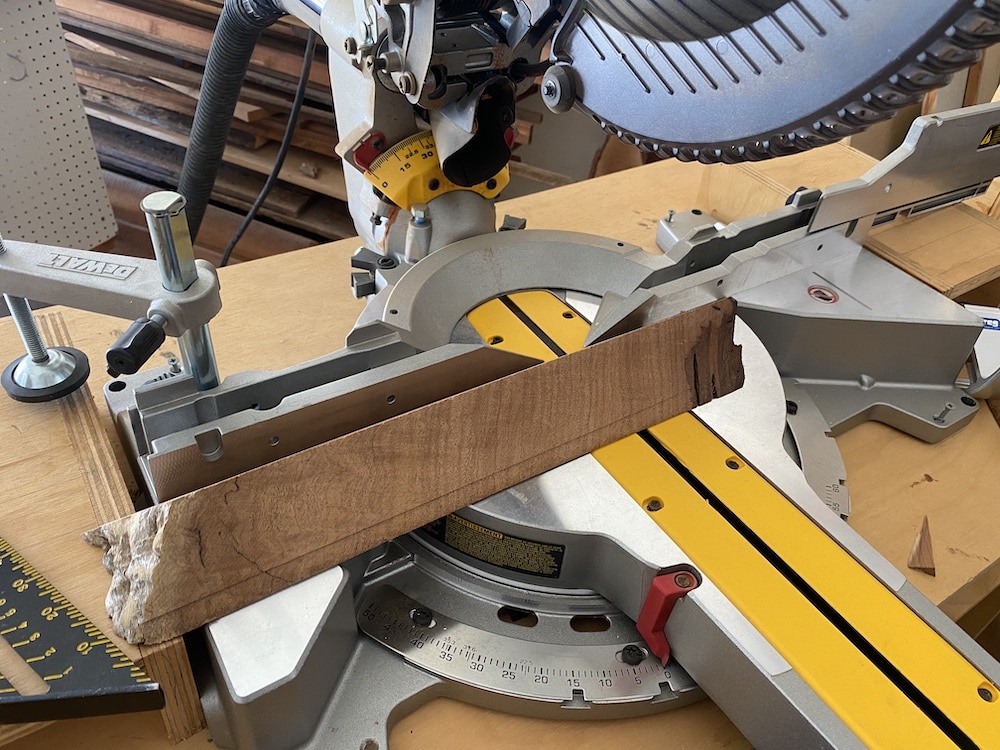 Make a live edge wood waterfall clamp