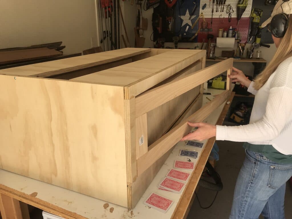 DIY hall tree with storage