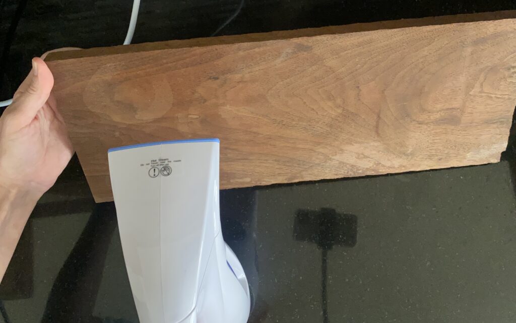 steamer to remove white heat stain