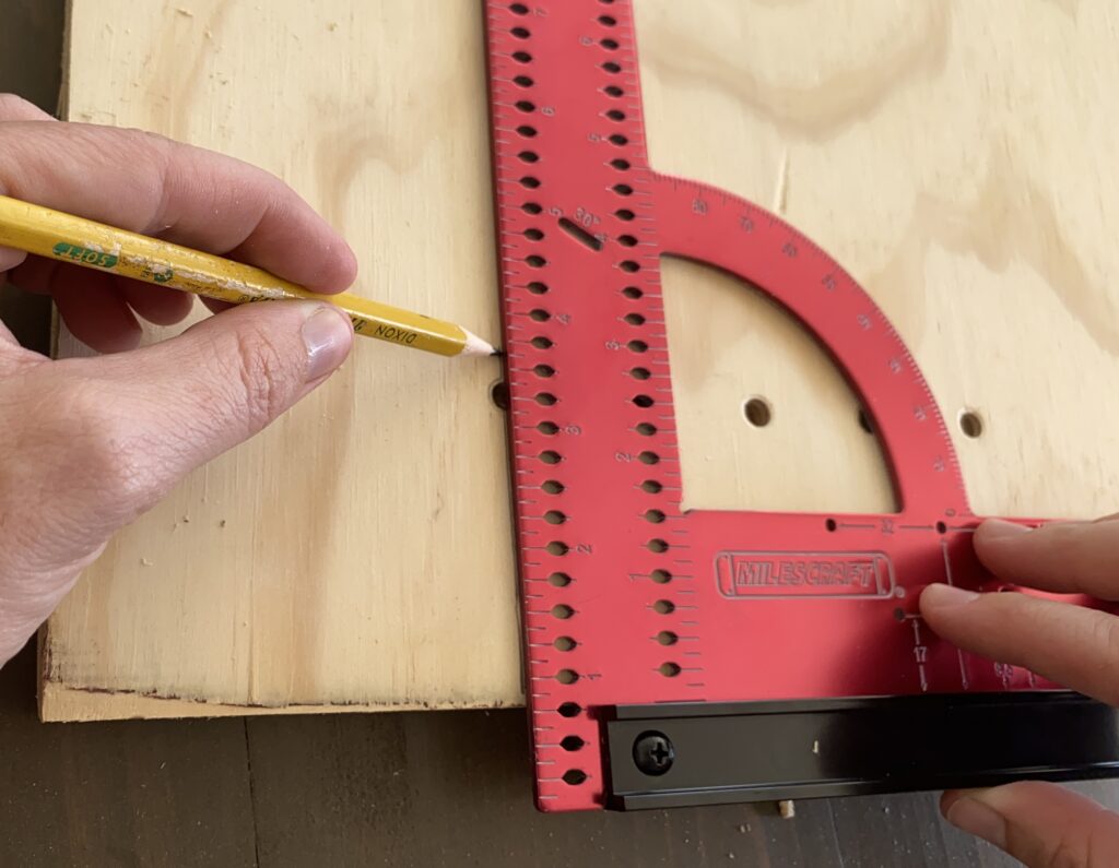 drilling holes for shelf pin jig