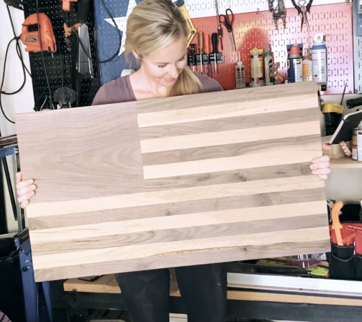 DIY Rustic Wood American Flag Wall Art