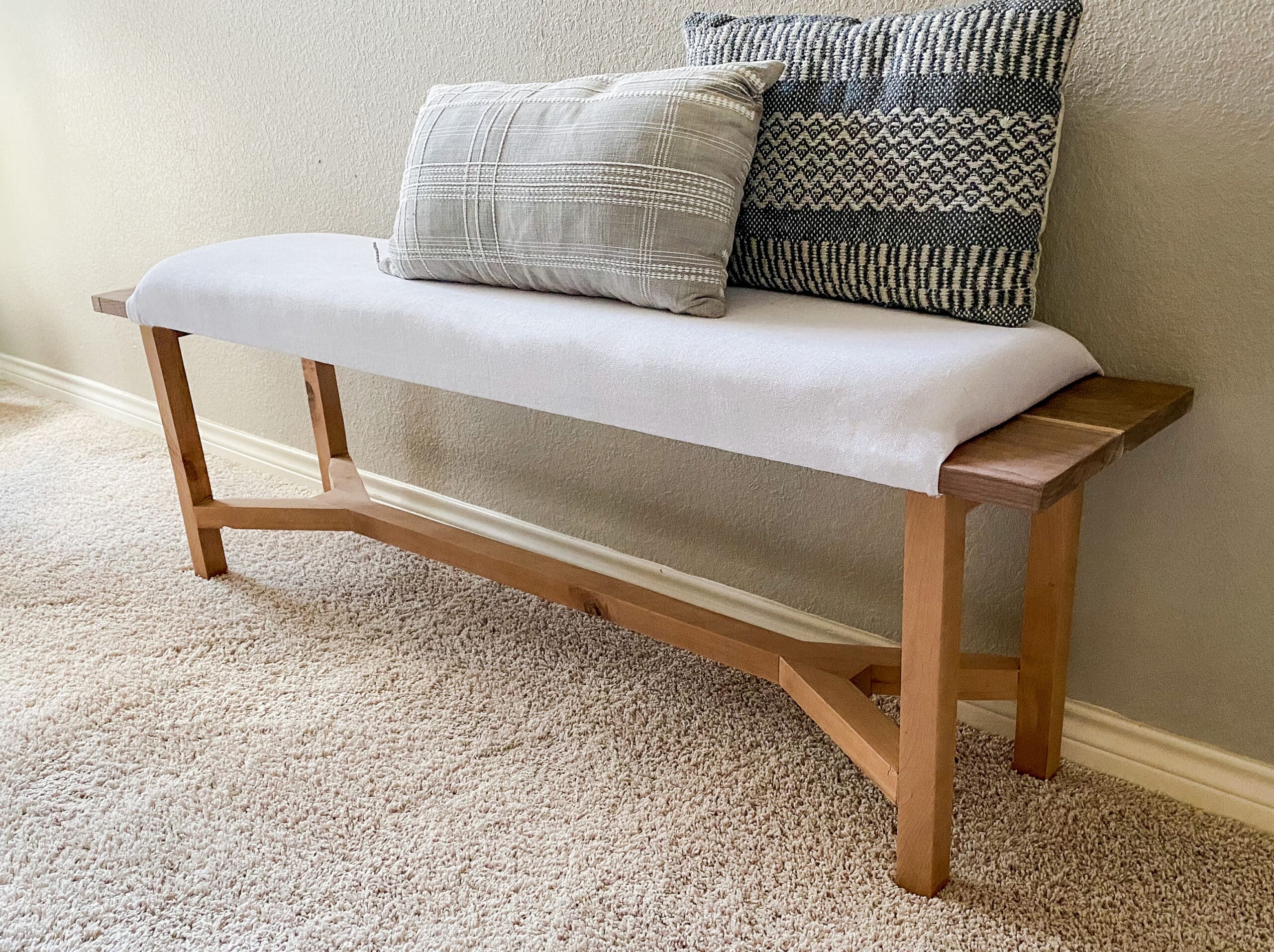 DIY Upholstered Sitting Bench: Free Plans