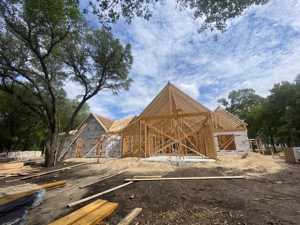 back elevation framing construction