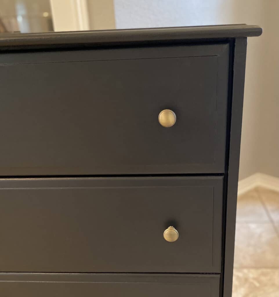 matte finish on a black dresser