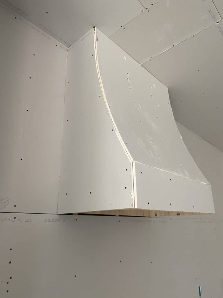 drywall on range hood