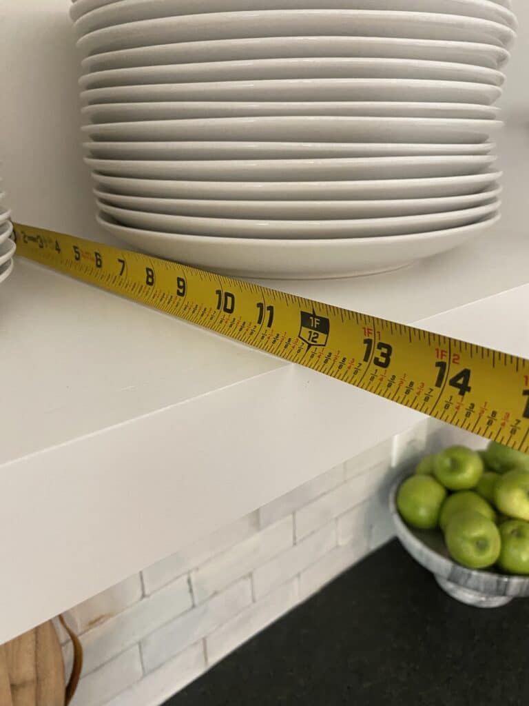 measurement of depth of upper kitchen cabinets