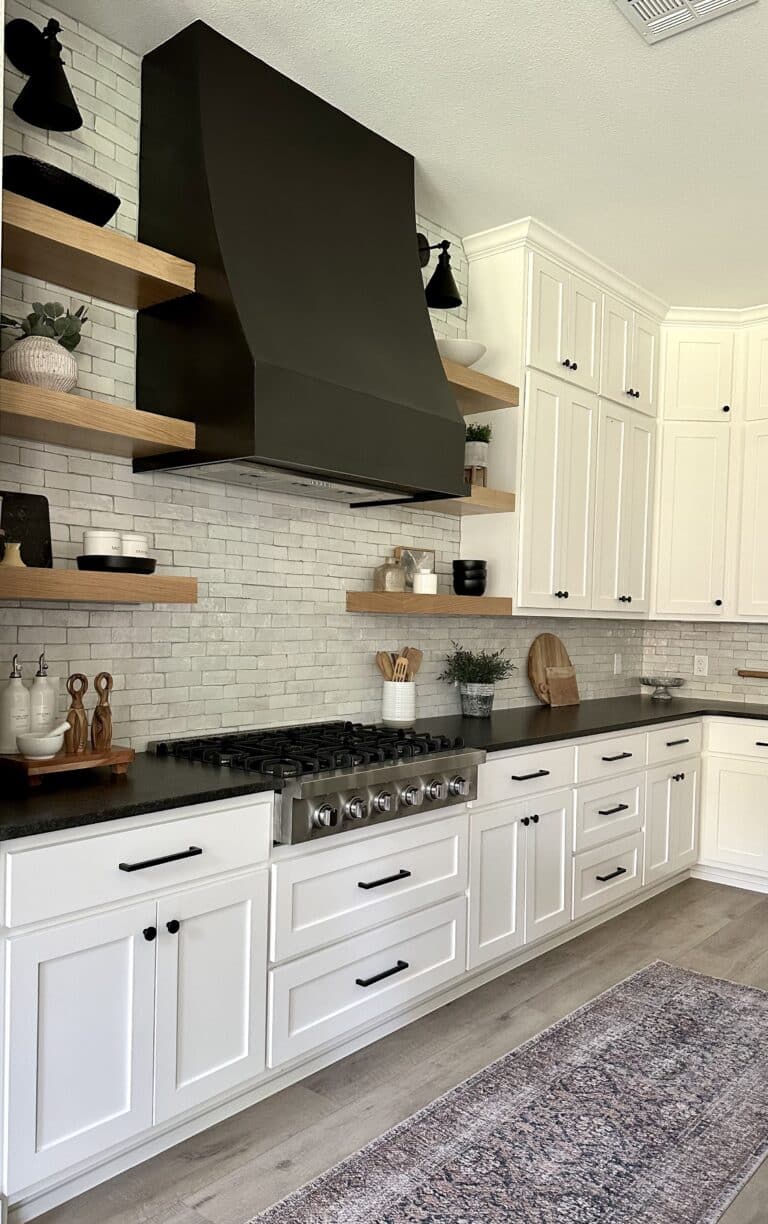 left view of diy range hood