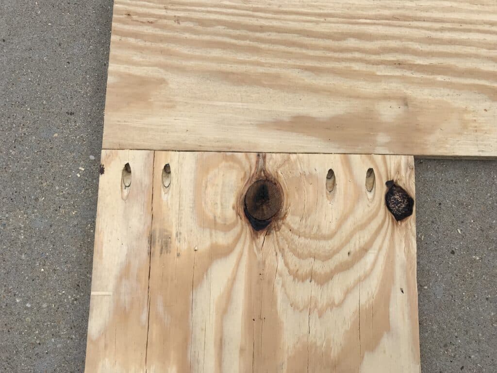 pocket holes on diy fireplace surround