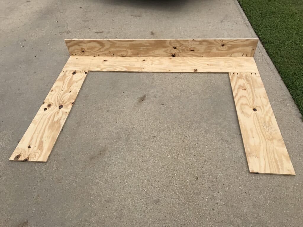 start of diy fireplace surround