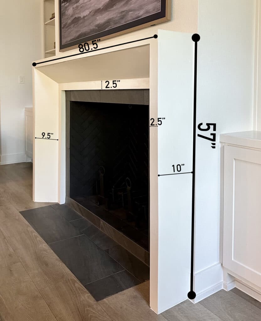 diy gas fireplace surround dimensions