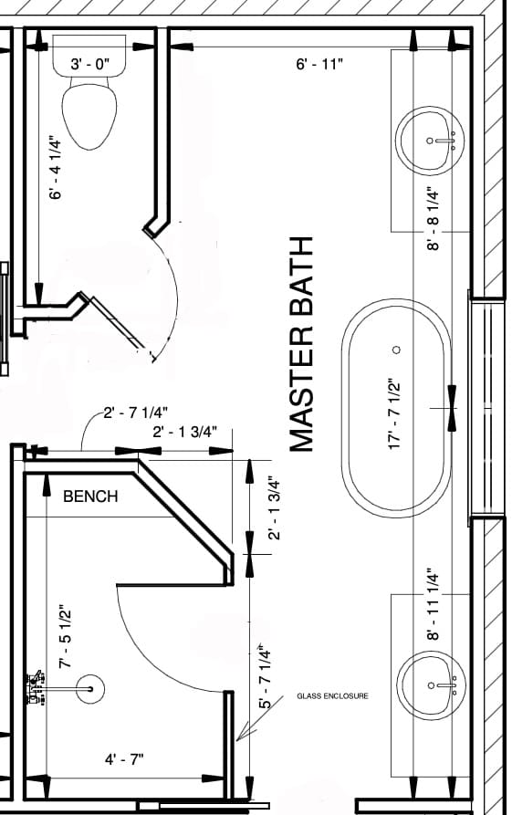 master bathroom floor plan ideas