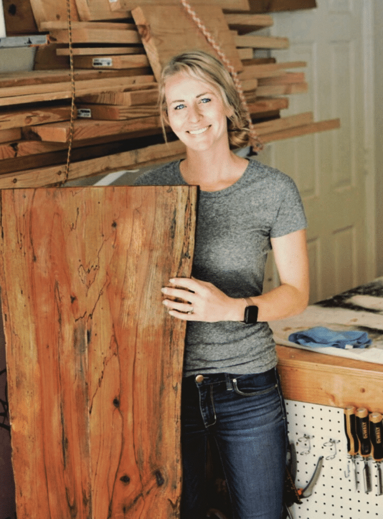 example of spalted wood slab